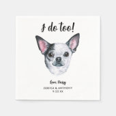 Serviette En Papier Chien Mariage Cocktail serviettes (Devant)