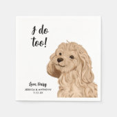 Serviette En Papier Chien Mariage Cocktail serviettes (Devant)