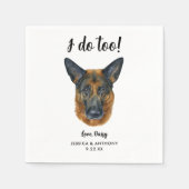 Serviette En Papier Chien Mariage Cocktail serviettes (Devant)