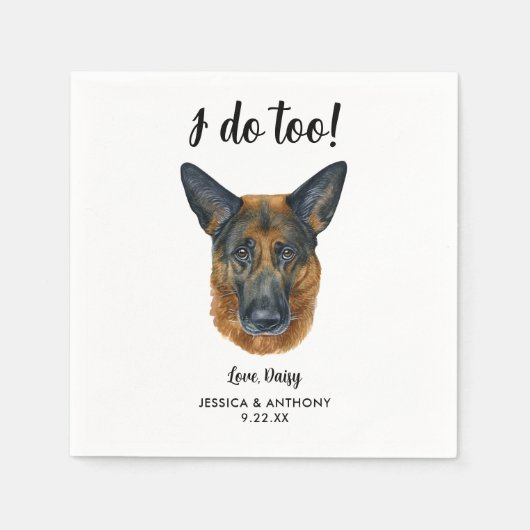 Serviette En Papier Chien Mariage Cocktail serviettes (Devant)