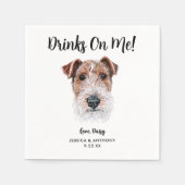 Serviette En Papier Chien Mariage Cocktail serviettes (Devant)