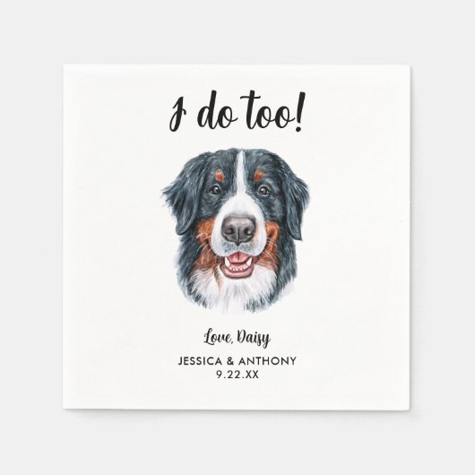 Serviette En Papier Chien Mariage Cocktail serviettes (Devant)