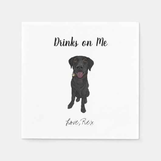Serviette En Papier Chien Mariage Cocktail serviettes (Devant)