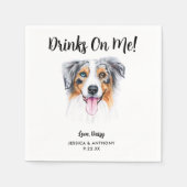 Serviette En Papier Chien Mariage Cocktail serviettes (Devant)