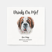 Serviette En Papier Chien Mariage Cocktail serviettes (Devant)