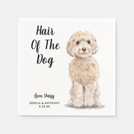 Serviette En Papier Chien Mariage Cocktail serviettes (Devant)