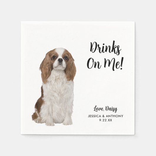 Serviette En Papier Chien Mariage Cocktail serviettes (Devant)