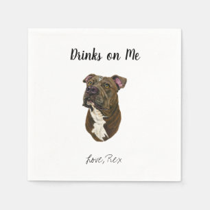 Serviette En Papier Chien Mariage Cocktail serviettes