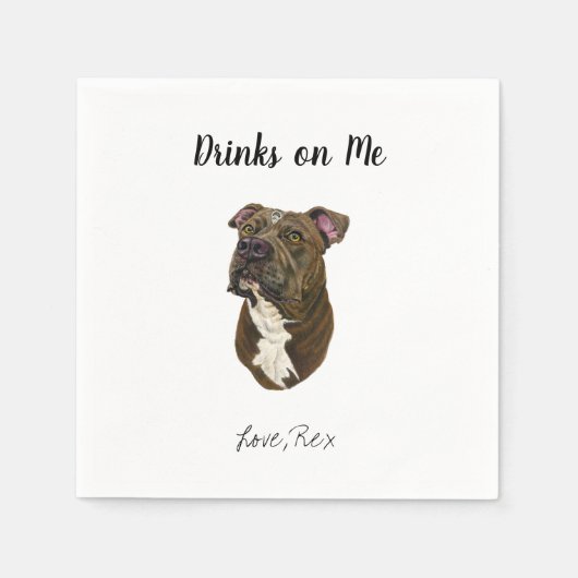 Serviette En Papier Chien Mariage Cocktail serviettes (Devant)