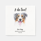 Serviette En Papier Chien Mariage Cocktail serviettes (Devant)