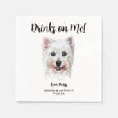 Serviette En Papier Chien Mariage Cocktail serviettes (Devant)