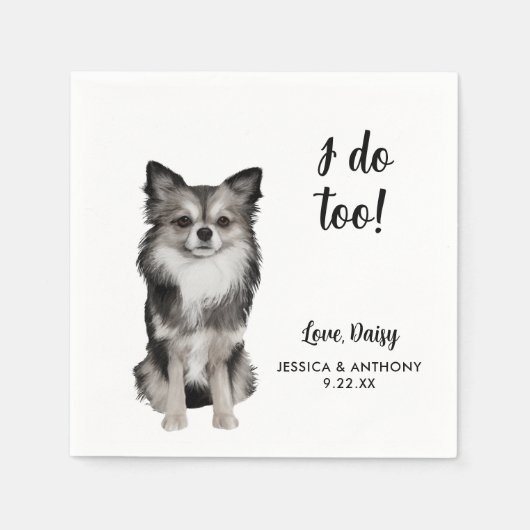 Serviette En Papier Chien Mariage Cocktail serviettes (Devant)