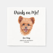 Serviette En Papier Chien Mariage Cocktail serviettes (Devant)