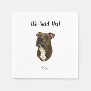 Serviette En Papier Chien Mariage Cocktail serviettes