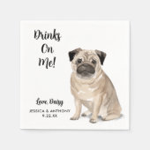 Serviette En Papier Chien Mariage Cocktail serviettes (Devant)