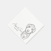 Serviette En Papier Chien Mariage Cocktail serviettes Salutations Gold (Coin)