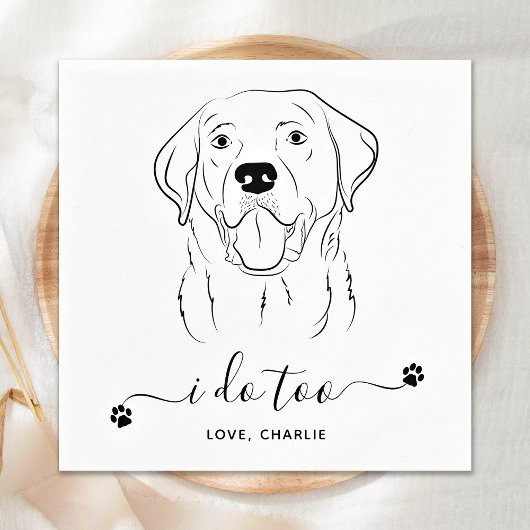 Serviette En Papier Chien Mariage Je Fais Pour Personnaliser Le Cockta