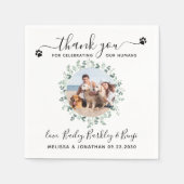 Serviette En Papier Chien Mariage Personnalisé Animaux de compagnie Co (Devant)