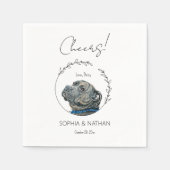 Serviette En Papier Chien Mariage simple Pit Bull Cocktail Napkins (Devant)