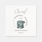Serviette En Papier Chien Mariage simple Pit Bull Cocktail Napkins (Devant)