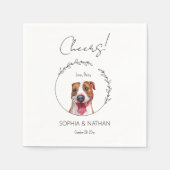 Serviette En Papier Chien Mariage simple Pit Bull Cocktail Napkins (Devant)