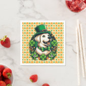 Serviette En Papier Chien mignon de la Saint Patrick (En situation)