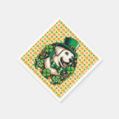 Serviette En Papier Chien mignon de la Saint Patrick (Coin)
