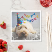 Serviette En Papier Chien mignon Joyeux serviettes d'anniversaire (En situation)