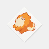 Serviette En Papier Chien mignon Kawaii Pomeranian (Coin)