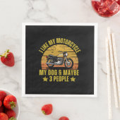 Serviette En Papier Chien Moto (En situation)