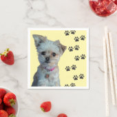 Serviette En Papier Chien napkin (En situation)