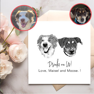Serviette En Papier Chien Noir Et Blanc Boissons Personnalisées Sur No