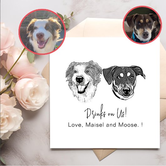 Serviette En Papier Chien Noir Et Blanc Boissons Personnalisées Sur No