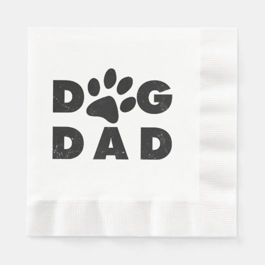 Serviette En Papier Chien papa classique (Devant)