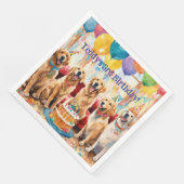 Serviette En Papier Chien Party (Coin)