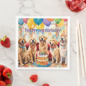 Serviette En Papier Chien Party (En situation)