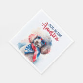 Serviette En Papier Chien patriote-Caniche (Coin)