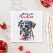 Serviette En Papier Chien patriotique (En situation)