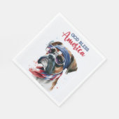 Serviette En Papier Chien patriotique (Coin)