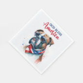 Serviette En Papier Chien patriotique (Coin)