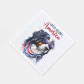 Serviette En Papier Chien patriotique bernois (Coin)