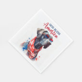 Serviette En Papier Chien patriotique grand Danse (Coin)