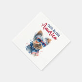 Serviette En Papier Chien patriotique Yorkie (Coin)
