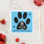 Serviette En Papier Chien Paw Blue Anniversaire de enfant Party (En situation)
