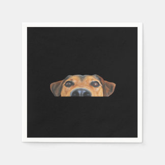 Serviette En Papier Chien Peekaboo
