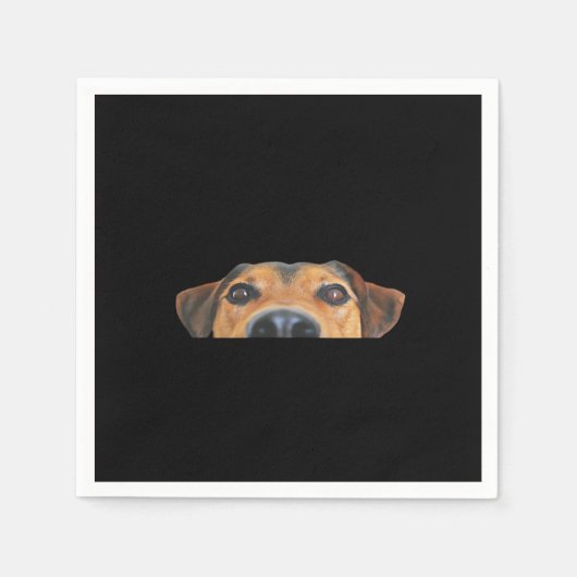 Serviette En Papier Chien Peekaboo (Devant)