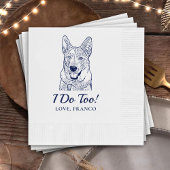 Serviette En Papier Chien Personnalisé Accueille Cocktail Personnalisé