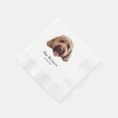 Serviette En Papier Chien personnalisé Cheveux personnalisés serviette (Coin)