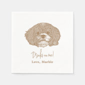 Serviette En Papier Chien personnalisé Mariage personnalisées serviett (Devant)