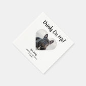 Serviette En Papier Chien Photo Mariage Cocktail Napkins (Coin)